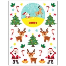Santa Sleigh Christmas Sticker Pack