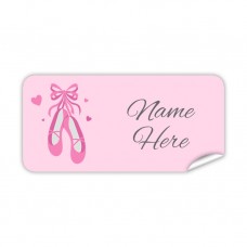 Ballet Shoes Rectangle Name Label