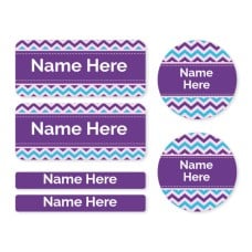 Chevron Mixed Name Label Pack