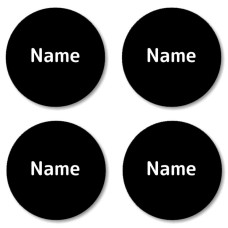 Single Colour Round Name Label