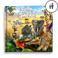 "Goes on Safari" Personalised Story Book